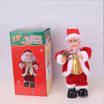 Electric Christmas Santa Claus Musical Toy Xmas Ornaments Decor Home Gift