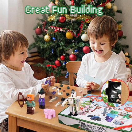 24 Days Christmas Mine craft Countdown Advent Calendar Toy Surprise Xmas Gift