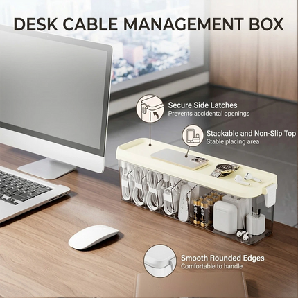Large Cable Wire Cord Storage Box Case Management Socket Tidy  Organizer