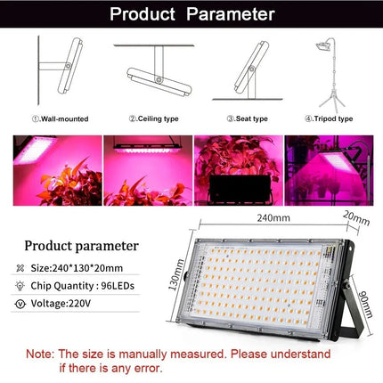 Full Spectrum Plant 96 LED UV Grow Light Halo Lamp For Indoor Hydroponic Plant