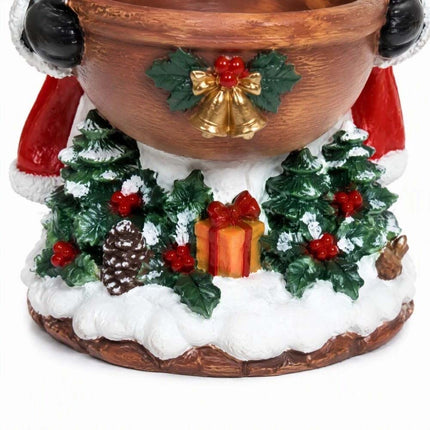Creative Christmas Candy Bowl Figurine Funny Miniature Sculpture Prop