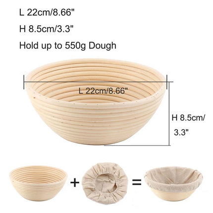 Rattan Bread Proofing Basket Sourdough Banneton Fermenation Basket DIY 6pcs Tool