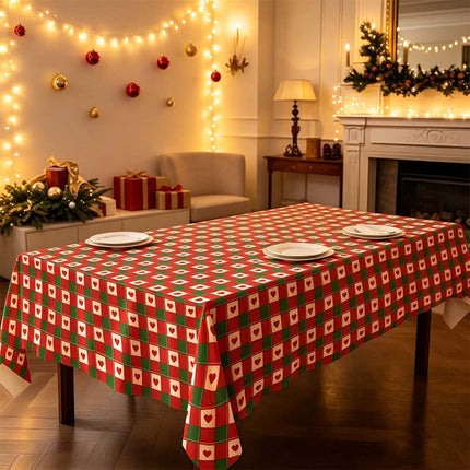 Christmas Rectangle Tablecloth, Dining Home Table Cover for Xmas Party Decor, 140*220CM