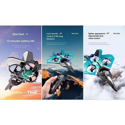 RC Airplane 2.4Ghz Remote Control Plane RC Jet Fighter Stunt Airplane Toy Gift Blue