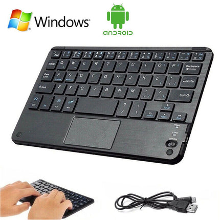 Slim Bluetooth Wireless Keyboard with Touchpad Mouse For Android Windows Mac