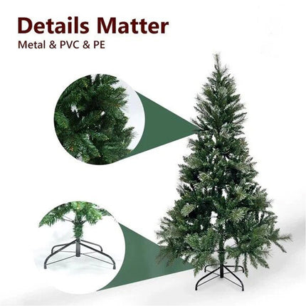 Christmas Tree 1.8M Xmas Trees Green Fluffy Tips Metal Stand Easy Assemble