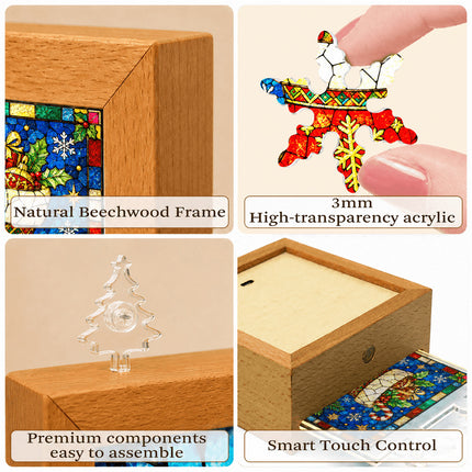 DIY Acrylic Puzzle Night Light, Christmas Stocking Treasure Puzzle Lamp