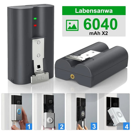 Updated Ring Rechargeable Battery Pack Quick-Release For Video Doorbell 2 3 4