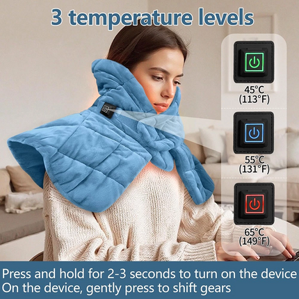 Cordless Weighted Heating Pad Electric Neck Shoulder Back Heating Warmer Wrap