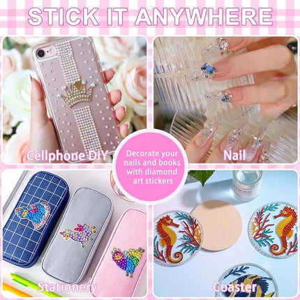 Cordless Electric Diamond Painting Pen Art Vacuum Pen Portable Rechargeable Nail Art Purple