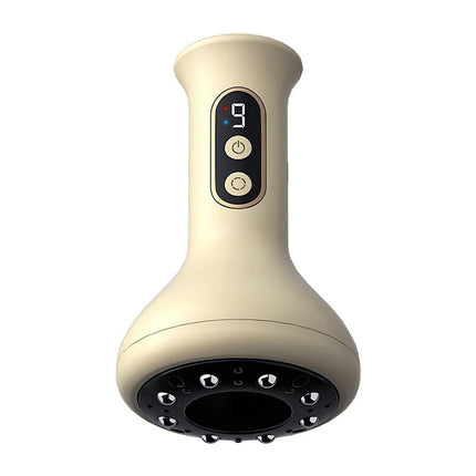USB Rechargeable Handheld Abdominal Massager with Adjustable Guasha Cupping