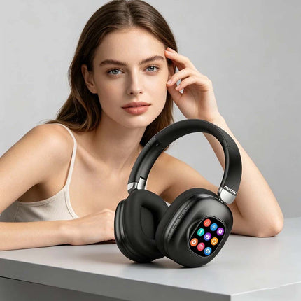 Bluetooth 6.0 Wireless Headphones Hi-Fi Noise Cancelling Over Ear Headset