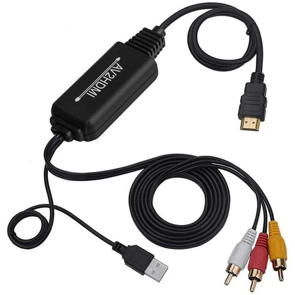 RCA to HDMI Converter AV 3RCA CVBS Composite to 1080P HDMI Adapter