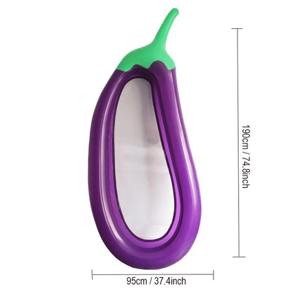 Giant Inflatable Float Eggplant PVC Pool Floating Raft Water Float Party 190CM