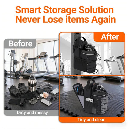 Portable  Gym Bag Water Bottle Holder Crossbody Sling Chest Bag Workout