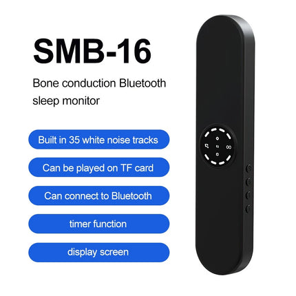 Under Pillow Bone Conduction Bluetooth Speaker White Noise Sleep Aid Soundbar   (Black)