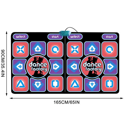 Double Dance Mat Non-Slip Wireless Dancing Step Pad Interactive Music Game