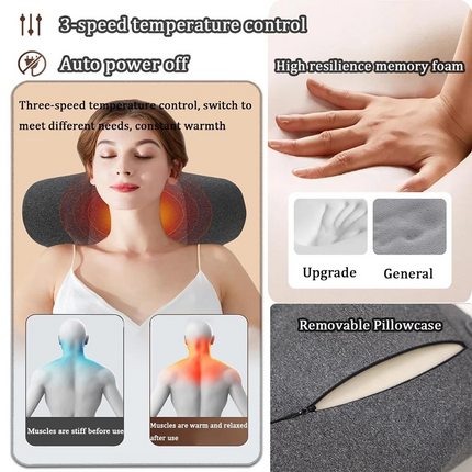 Electric Neck Massager Upgrade 3-in-1 Neck Hump Massage Relaxation Pillow Home