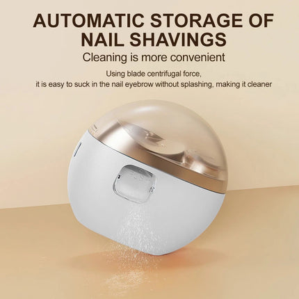 Electric Nail Clippers Automatic LED Light Trimmer Toe Cutter USB Rechargeable