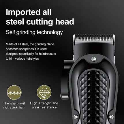 Professional Barber Electric Hair clipper LED display screen charging Trimmer