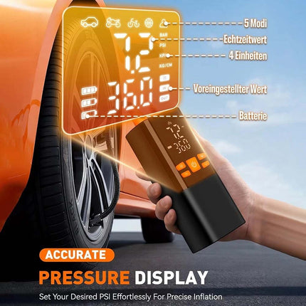 Multi-Function Tire Inflator 150PSI DC 12V Rechargeable Electric Air Compressor