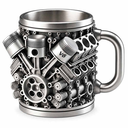 Retro V8 Engines Stainless Steel Cup Insulation Car Mug Gifts for Men and Boys