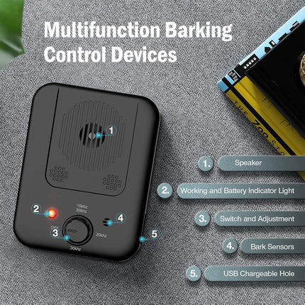 2PCS Outdoor Waterproof Ultrasonic Device Pet Bark Deterrent Tool for Dog Behaviour Training