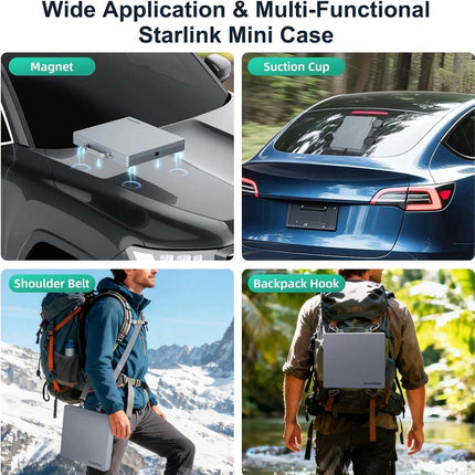 5 in 1 Magnetic & Suction Cup Mount with Protective Case for Starlink Mini