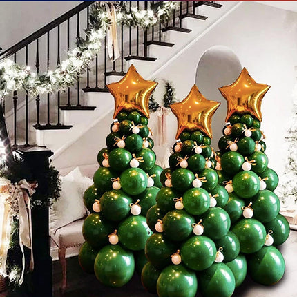96PCS Christmas Latex Balloon Garland Arch Kit Xmas Tree Party Decorations