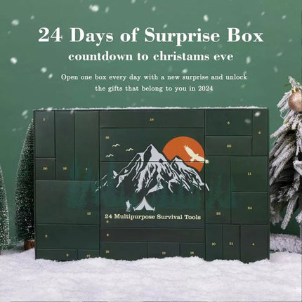 Snow Mountain Survival Tool Advent Calendar Survival Kits 24 Day Christmas Countdown Random blind box