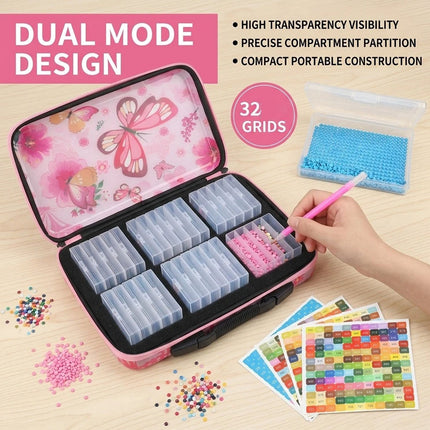DiamondPainting Storage Containers Portable Bead Storage Organizer 32 Gird Box