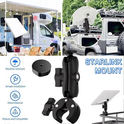 Portable Mount Adjustable RV Pole Clamp Holder Bracket for Starlink Mini Dish