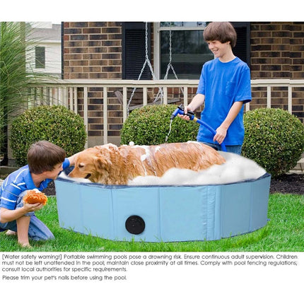 160Cm Pet Dog Swimming Pool Portable Bathtub Shower Washing Folding Outdoor XL