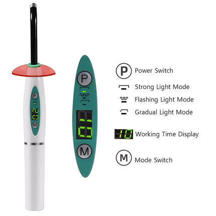 Rechargeable UV Dental Wireless Cordless LED Curing Light Lamp Machine 2200mAh