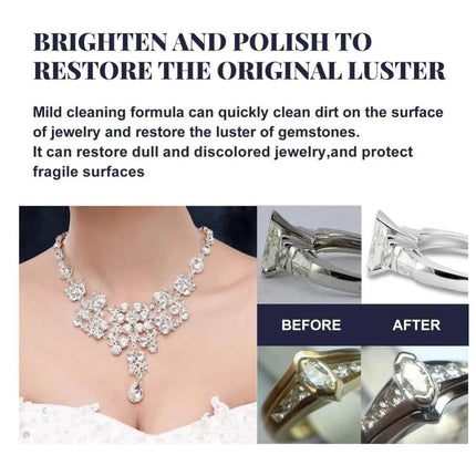 1Pcs 100ml Jewelry Cleaner Liquid Silver Gold Jewelry Care Cleaning Solution Rings