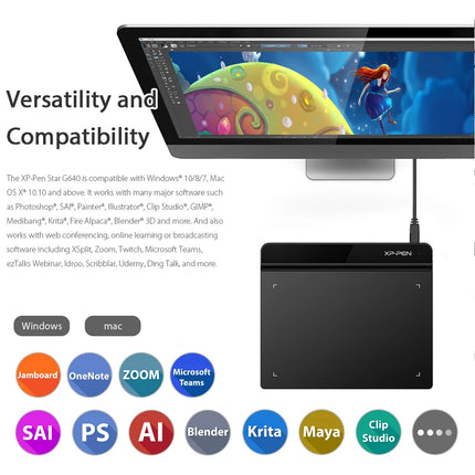XP-Pen Star G640 Graphics Tablet Digital Tablet Drawing
