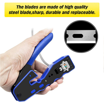 CAT6/5 Network Cable Tool Tester RJ45 Crimper Ethernet LAN Kit Crimping Set