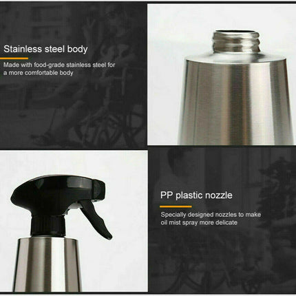 500ml Stainless Steel Oil Spray Bottle Kitchen Olive Oil Sprayer for BBQ Cooking