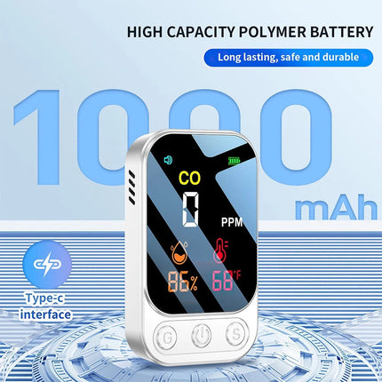 3-in-1 Portable Carbon Monoxide Detector Outdoor Camping Carbon Monoxide Alarm