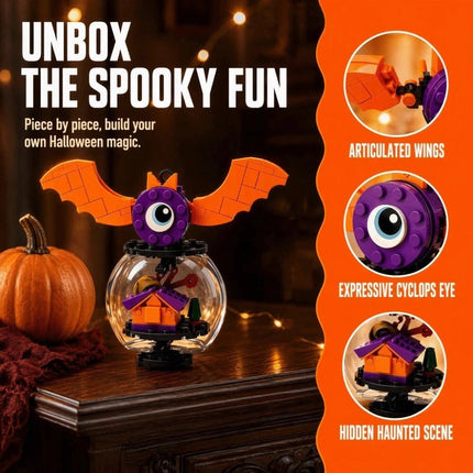 Halloween Building Blocks Ornament Glass Ball Pendant DIY Assembly Decoration Set