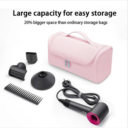 Portable Travel Case Compatible with Dyson Airwrap Complete Styler Attachments     (Pink)