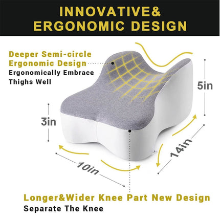 Premium Leg Pillow Foam Memory Leg and Knee Pain Relief Pillow for Side Sleeping