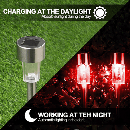 20PCS Garden Solar Lights Led Lawn Outdoor Ground Garden Path Light Waterproof