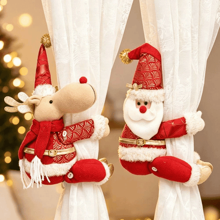 Santa Claus Curtain Clips Elk Christmas Curtain Buckle Living Room