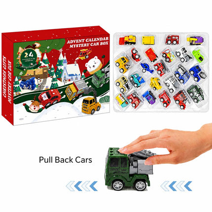 Advent Calendar for Christmas 24-Day Countdown Truck Car Toy Gift
