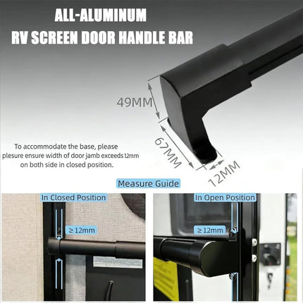 Camper Door Handle RC Screen Door Bar Adjustable RV Screen Door Cross