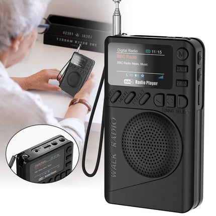 Pocket DAB/DAB+ Digital FM Radio LCD Display Good Sound Speaker Long Life