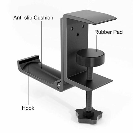 Headset Hanger Headphone Hook Holder Desk Mount Stand with Foldable Clamp
