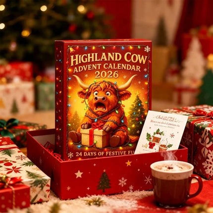 Highland Cow Advent Calendar 2026 24 Days Countdown Calendars 24 3D Cow Doll Style B