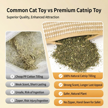 3PCS Large Catnip Kicker Pillow,Interactive Catnip Chew Toy for Indoor Cats